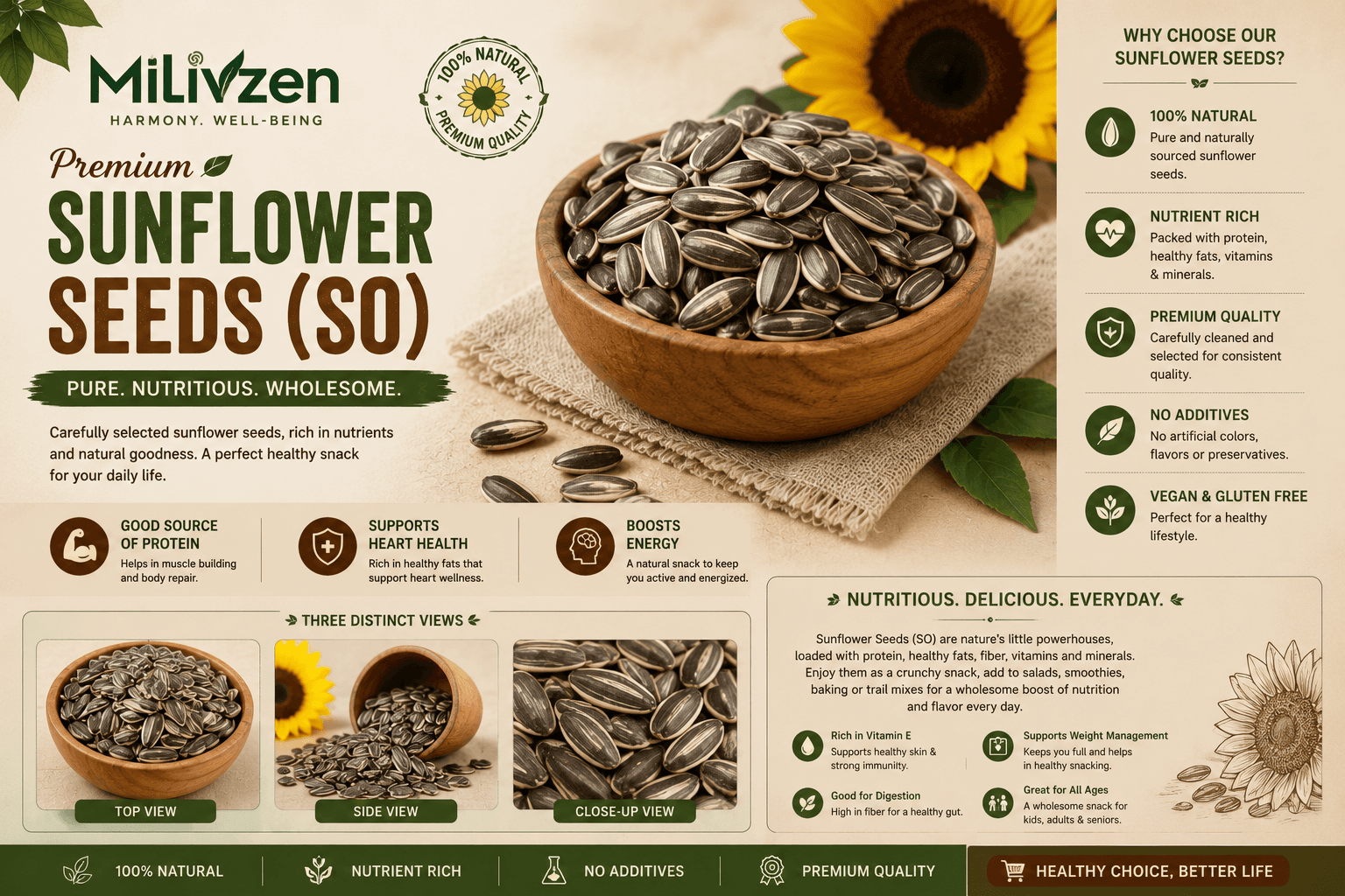 MiLivzen Sunflower Seeds thumbnail 2